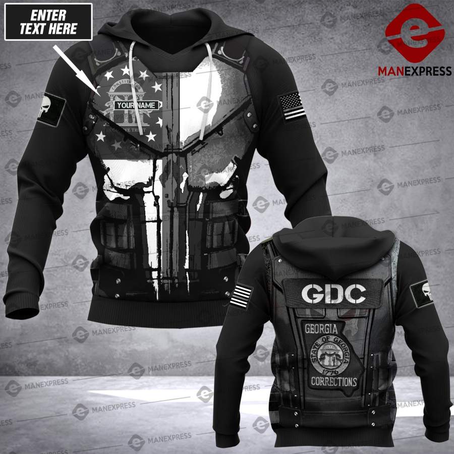 Customized Armor1 Gdc – Georgia Department Of Corrections 3D All-over Pullover Hoodie Print Unisex Correctional Officer Lmt