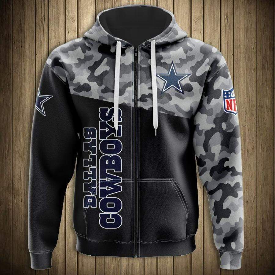 Dallas Cowboys Military Hoodie 3D Style2457 All Over Printed