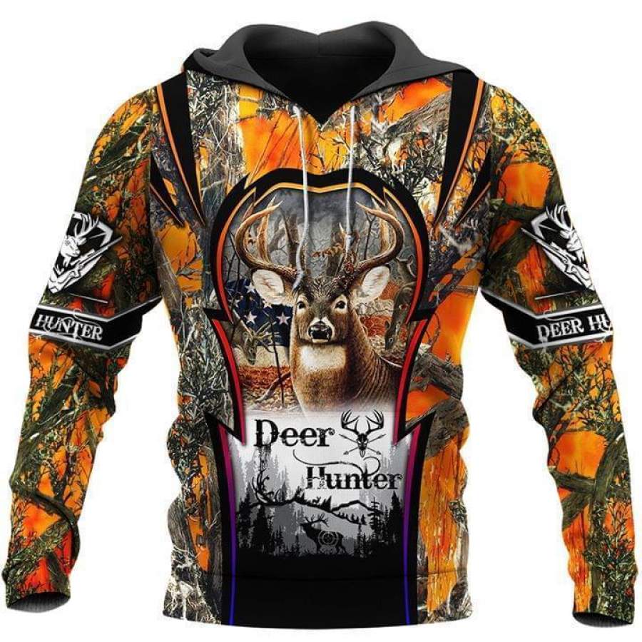 Deer Hunter Forest For Hunting Lover Hoodie Unisex 3D All Over Print