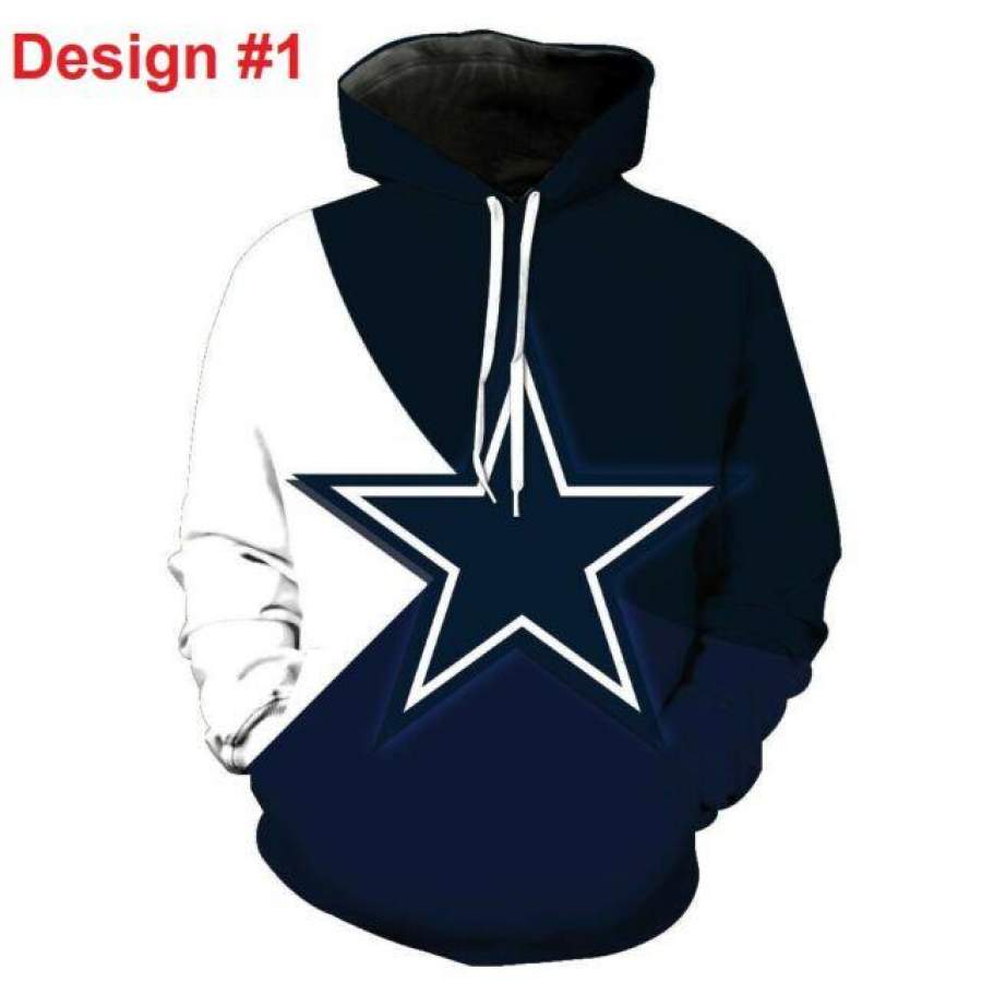 Dallas Cowboys Hoodie 3D Style2363 All Over Printed