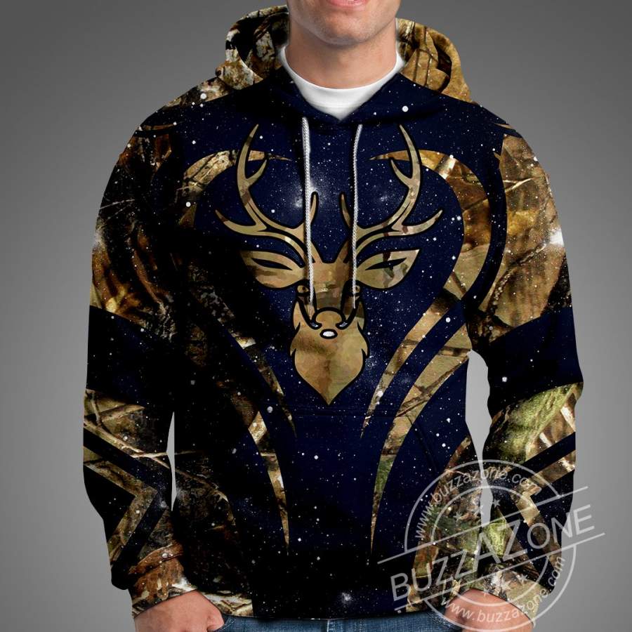 Deer Hunting Pattern Hoodie Unisex 3D All Over Print