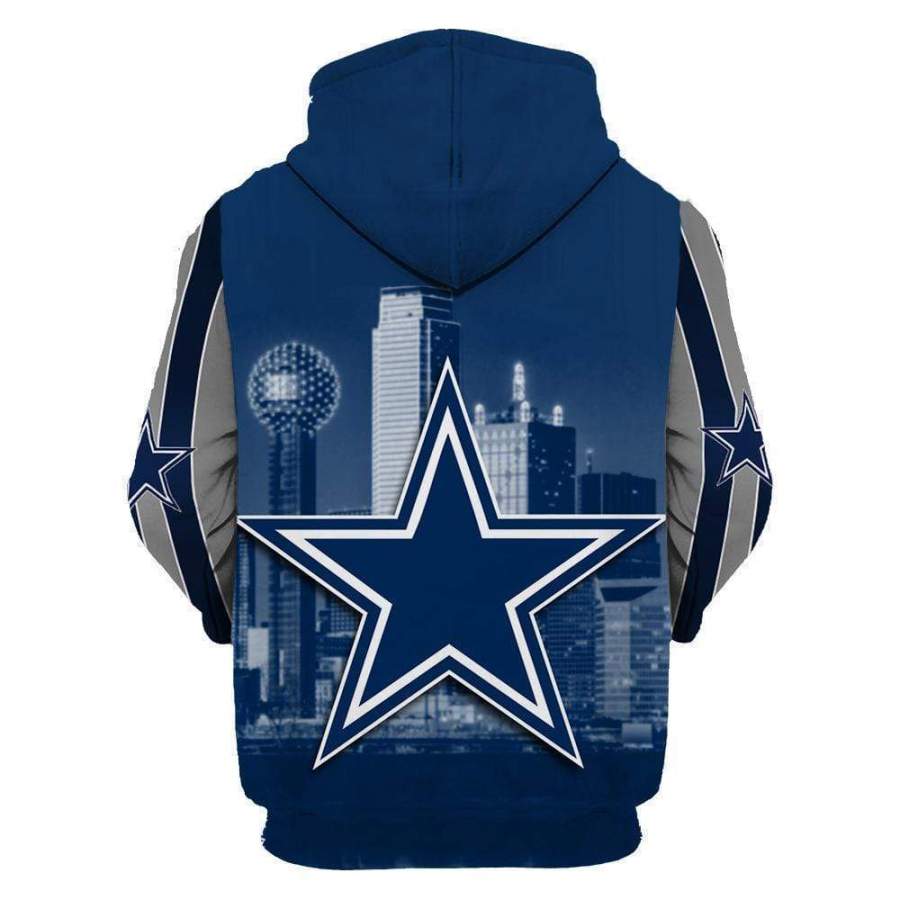 Dallas Cowboys 3D Printed Hooded Pocket Pullover Sweater