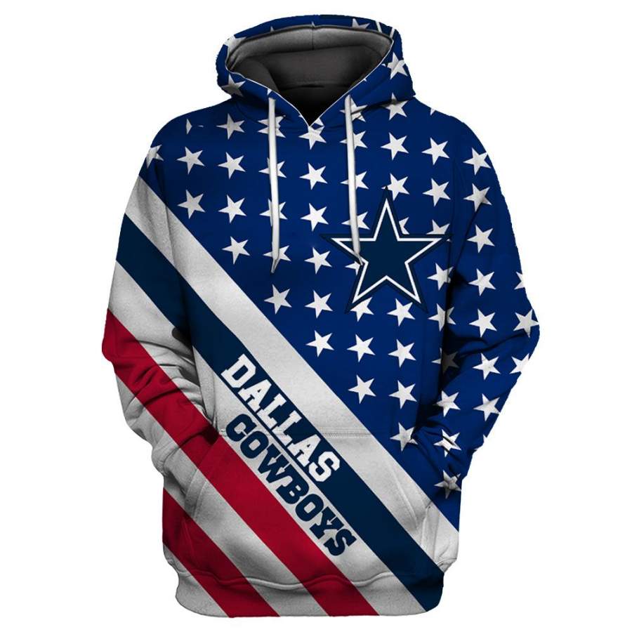 Dallas Cowboys 3D Printed Hooded Pocket Pullover All-over print pullover Hoodie 282 style