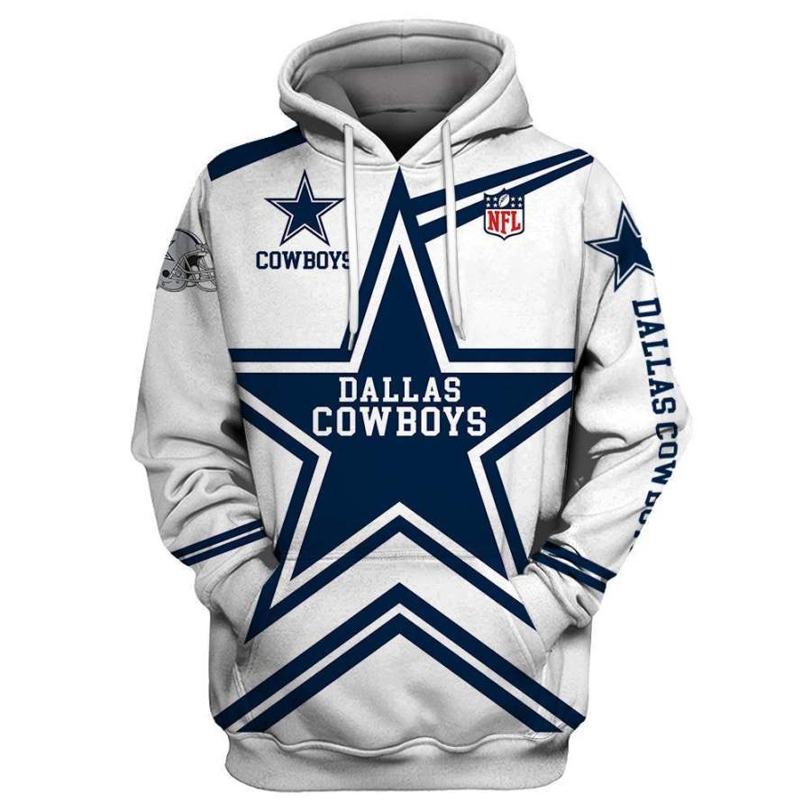 Dallas Cowboys 3D Printed Hooded Pocket Pullover All-over print pullover Hoodie 278 style