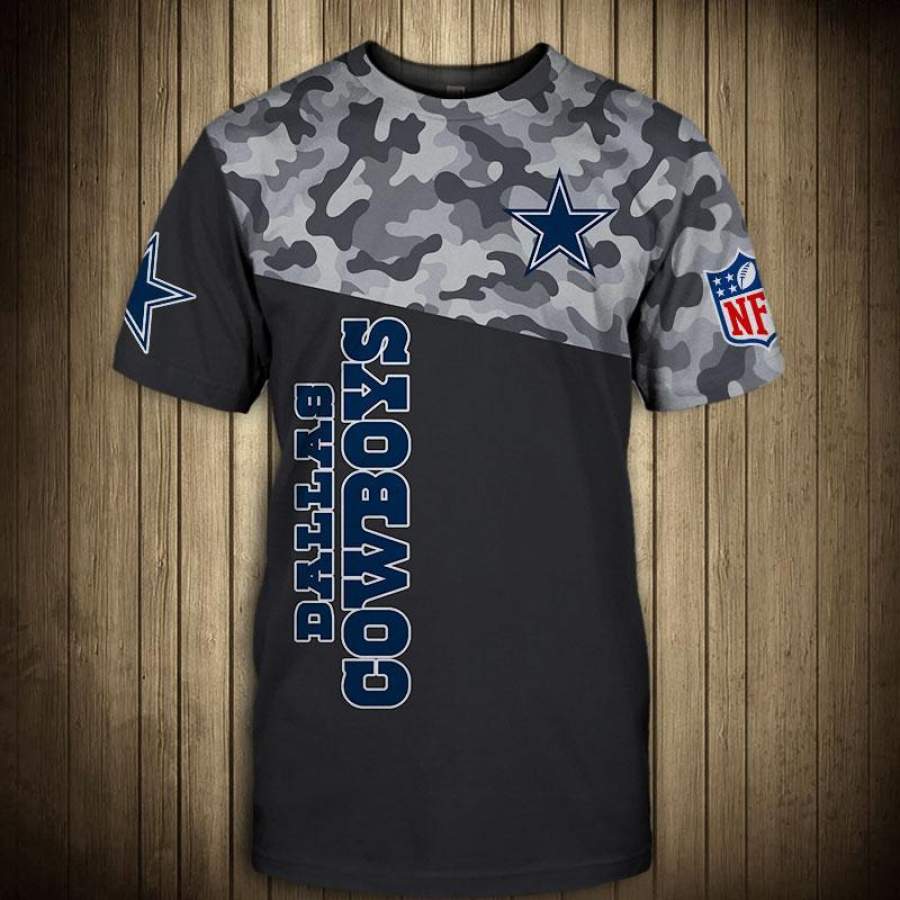 Dallas Cowboys Military T-Shirt 3D All Over Print 3D Short Sleeve