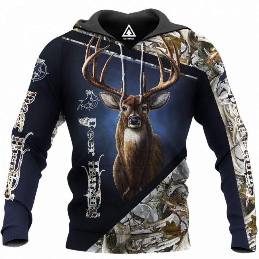 Beautiful Deer Hunting Hoodie Unisex 3D All Over Print