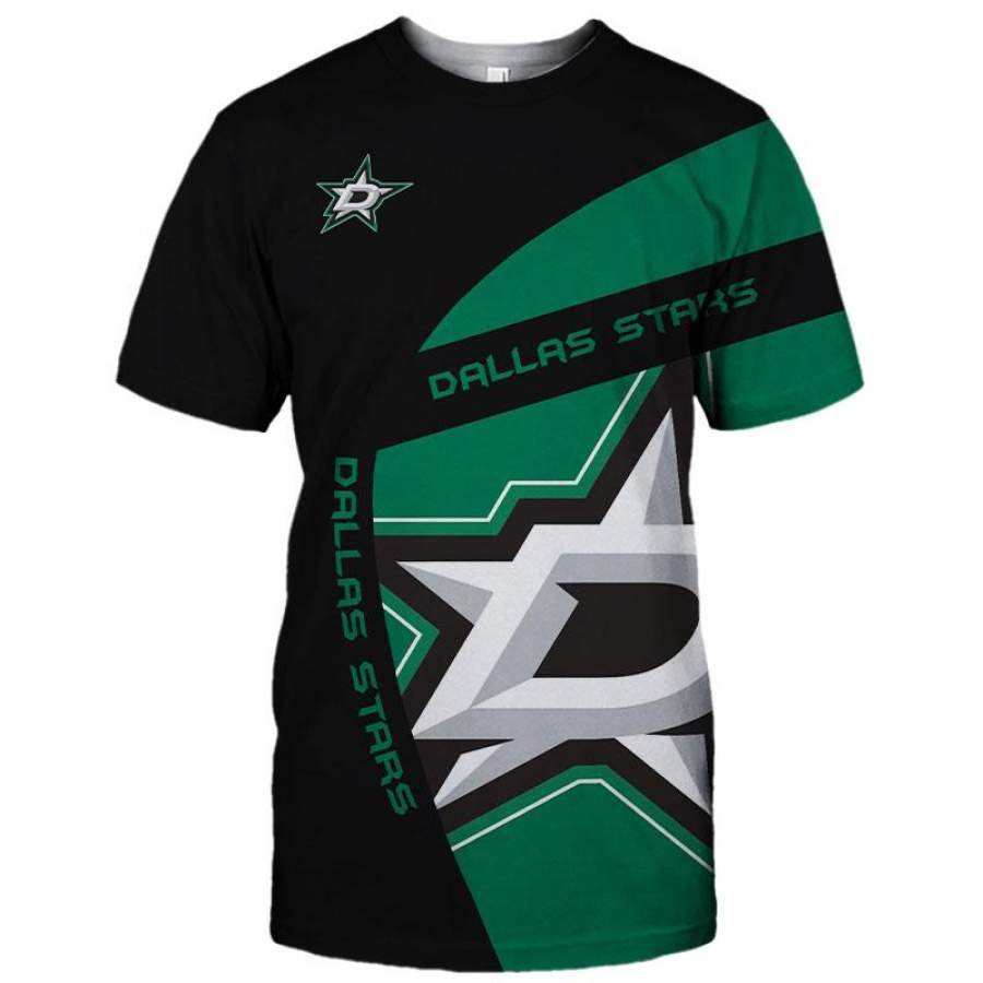 Dallas Stars T-Shirt 3D All Over Print Custom 3D Dallas Stars Graphic Printed 3D T-Shirt 3D All Over Print All Over Print Tee For Men For Women