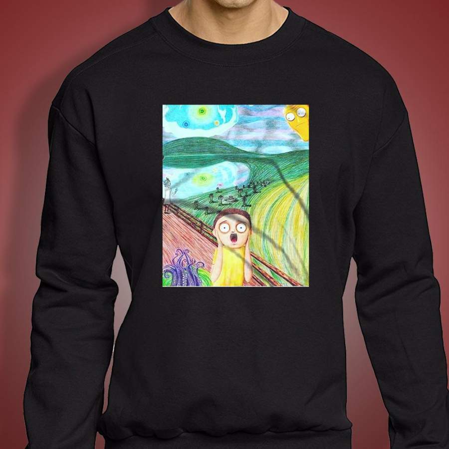 Rick And Morty Scream Funny Anime Men Men’S Sweatshirt