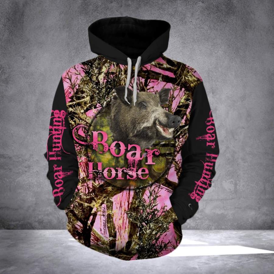 Boar Hunting All-over print unisex pullover hoodie