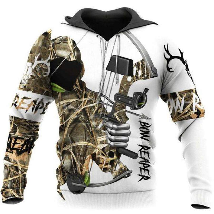 Bowhunting Reaper Hoodie Unisex 3D All Over Print