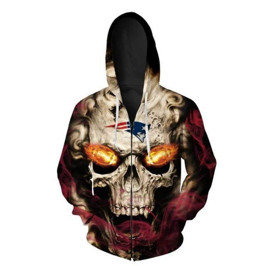 Dallas Cowboys Skull Football Hoodie Unisex 3D All Over Print