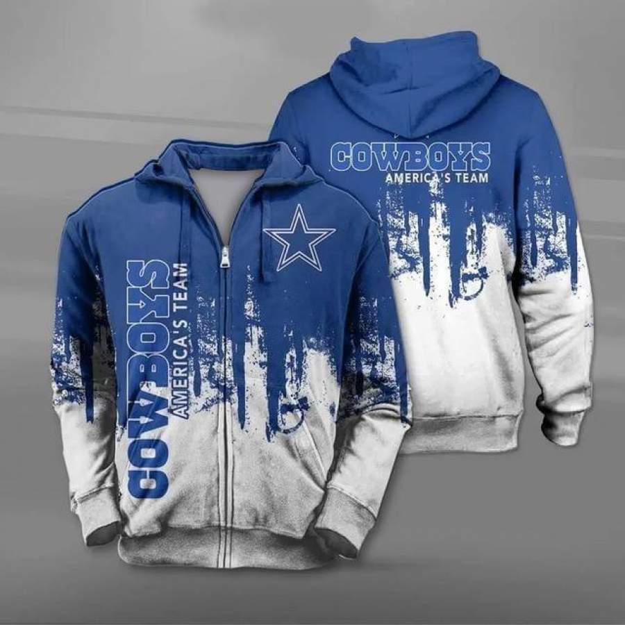 Dallas Cowboys Zipper Hoodie Unisex 3D All Over Print