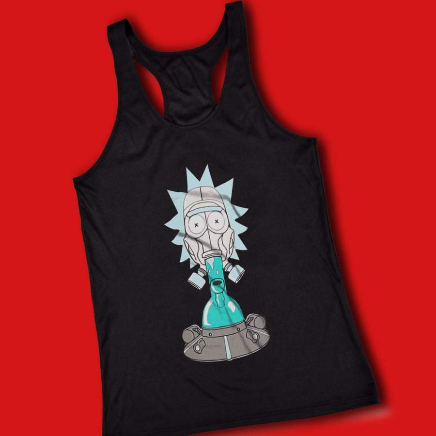 Rick And Morty Gas Mask Pipe Weed Women’S Tank Top