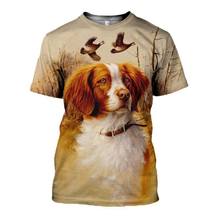 Brittany Spaniel Hunting Shirts And Shorts 3D Print For Men For Girls