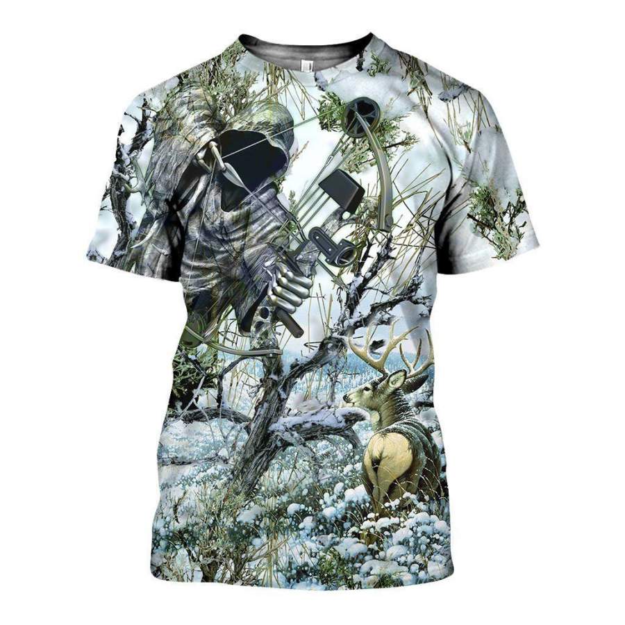 Bowhunting In Winter Shirts And Shorts 3D Print For Men For Girls