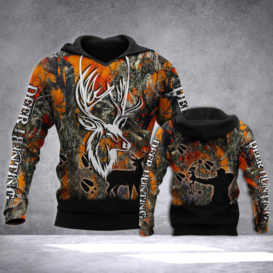 Deer Hunting All-over print unisex pullover hoodie