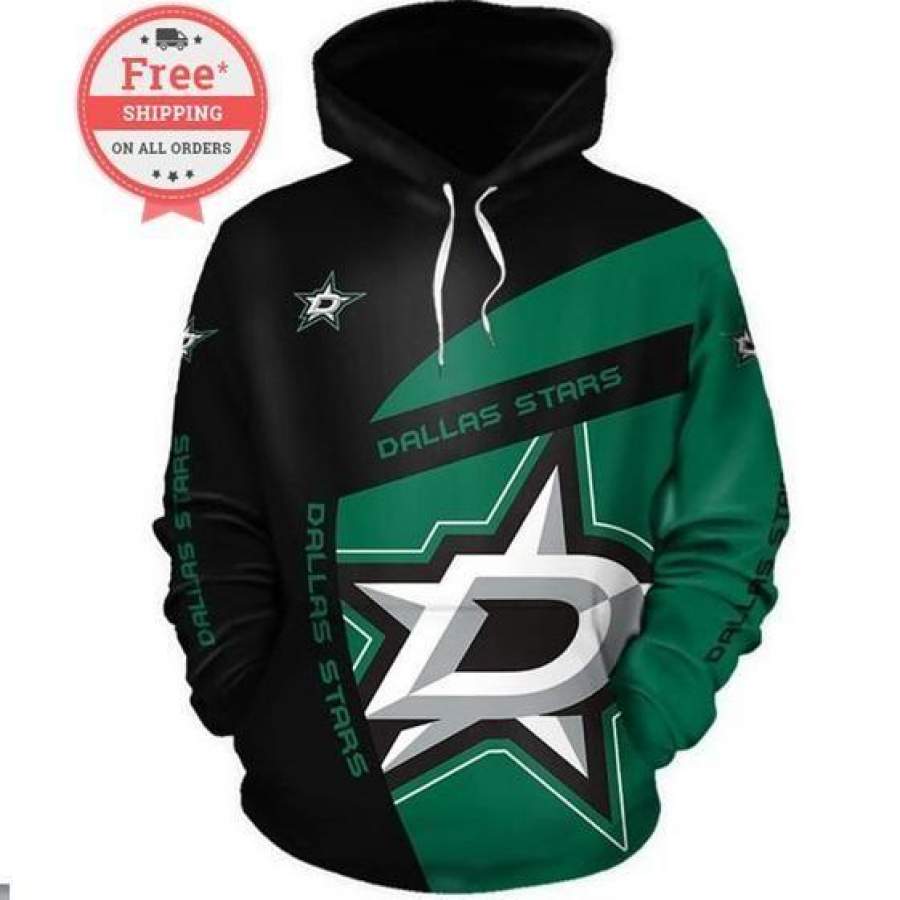 Dallas Stars Hockey Team Hoodie Unisex 3D All Over Print