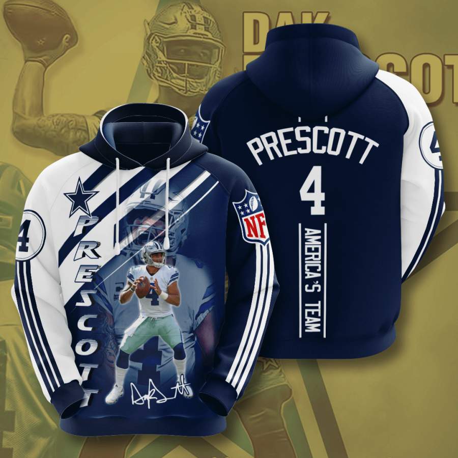 Dallas Cowboys Dak Prescott Hoodie 3D Style4907 All Over Printed