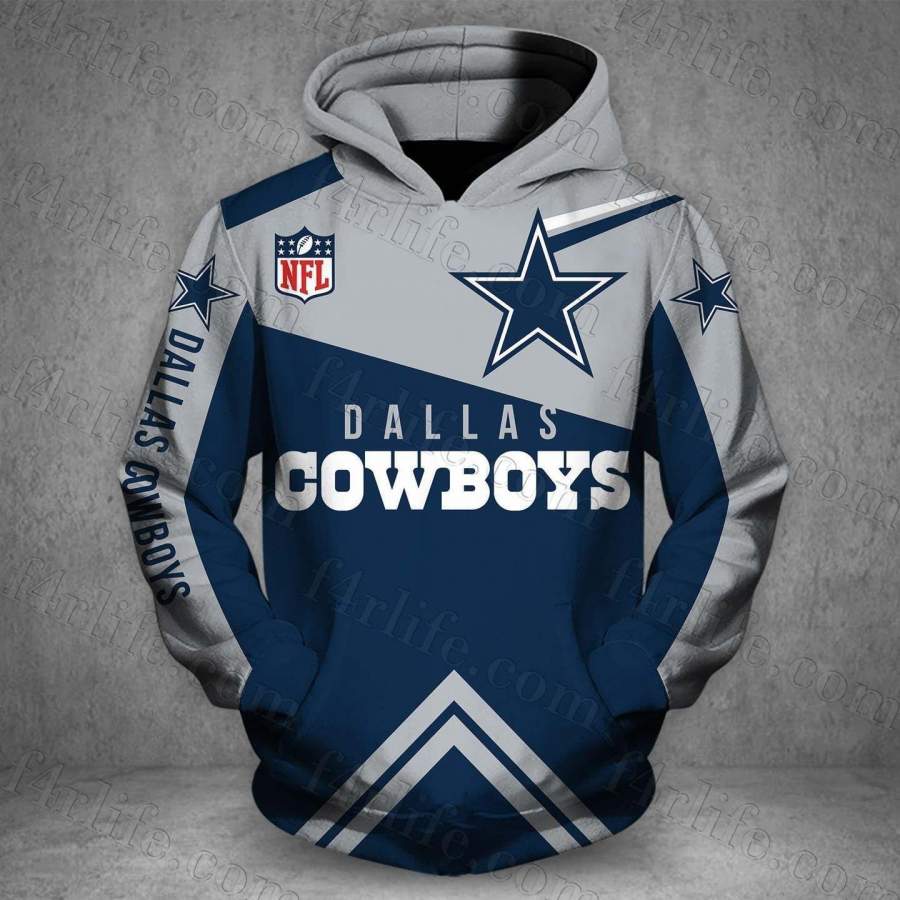 Dallas Cowboys Love Hoodie 3D Style838 All Over Printed