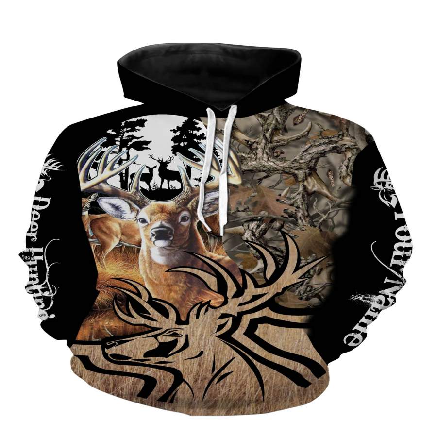 Cool deer hunting full printing shirt, all over print long sleeves, hoodie, zip up hoodie