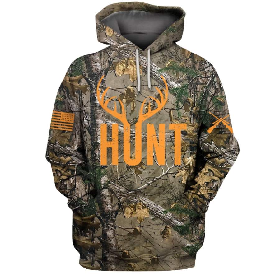 Big and tall mens womens hunting clothes 3D all over print long sleeve, t shirt, hoodie plus size