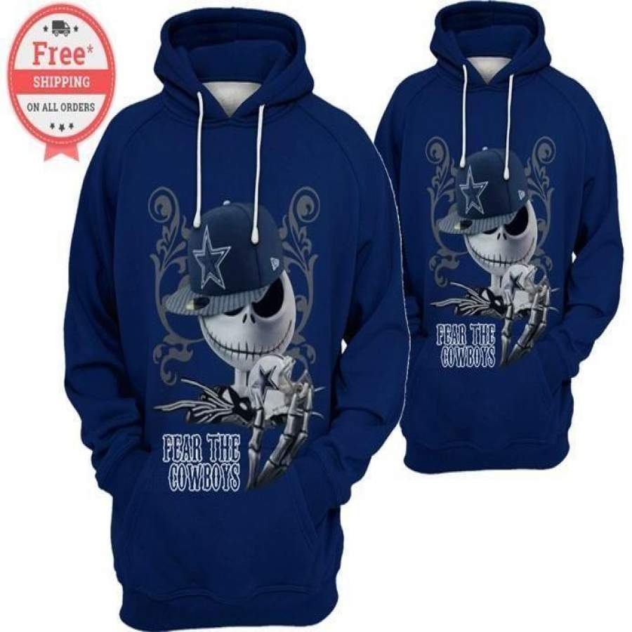 Dallas Cowboy Football Team Halloween Printed Unisex Hoodie Unisex 3D All Over Print