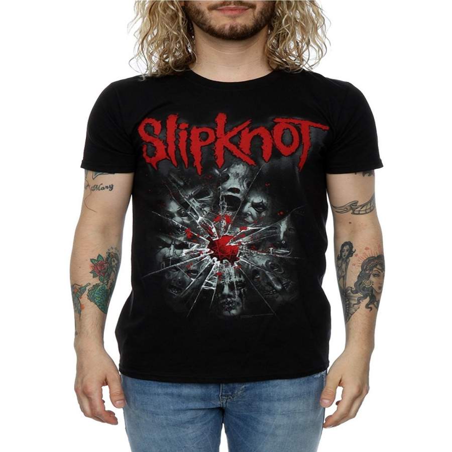 Cotton T Shirt fashion shirt Slipknot Shattered T Shirt (Black) Short Sleeve T-Shirt