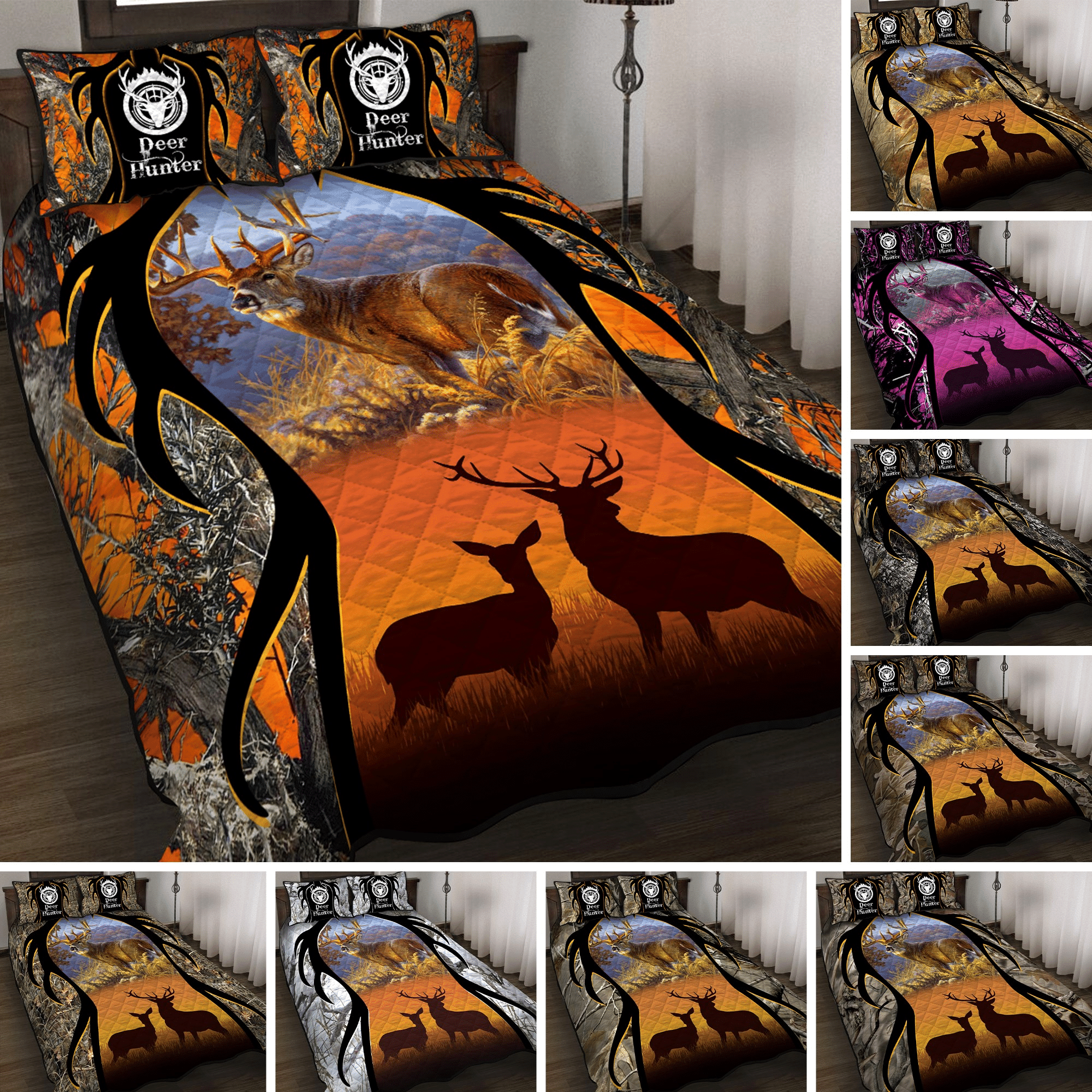 Deer Hunting Collection Quilt Bed Set