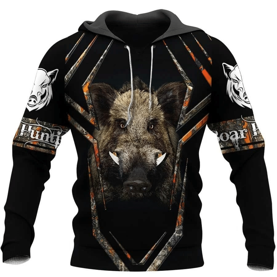 Boar Hunting Camo 3D All Over Printed Hoodie