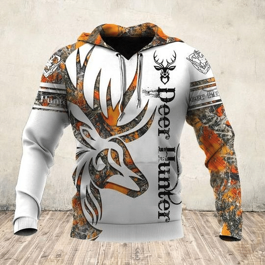 Deer Hunting Orange 3D Hoodie