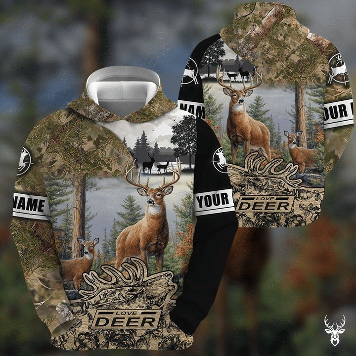 Deer Hunting Custom Name Hoodie