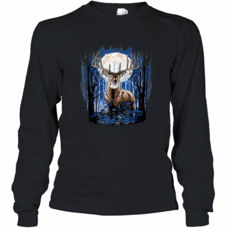 Deer Hunting Tee for Hunters Big Whitetail Buck shirt Long Sleeve T-Shirt