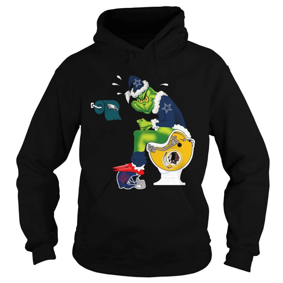 Dallas Cowboys Grinch Santa Toilet Hoodie