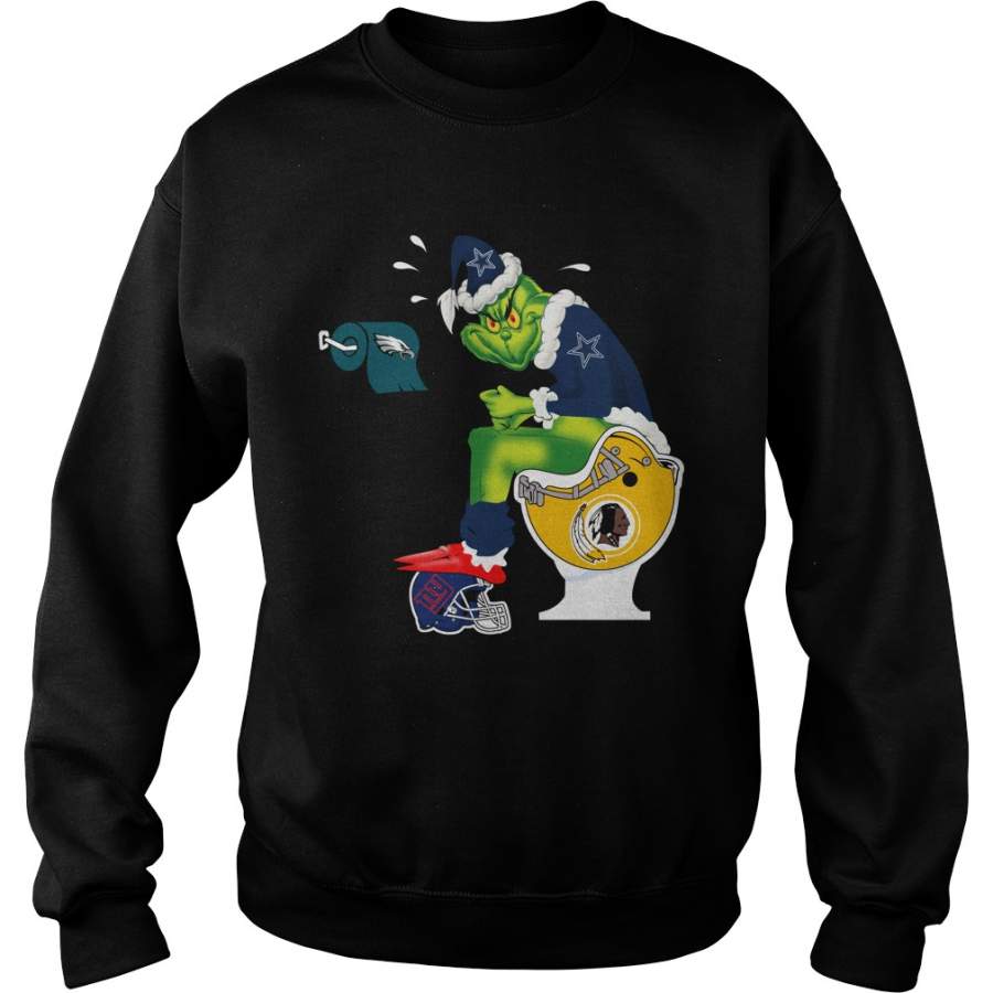 Dallas Cowboys Grinch Santa Toilet Sweatshirt