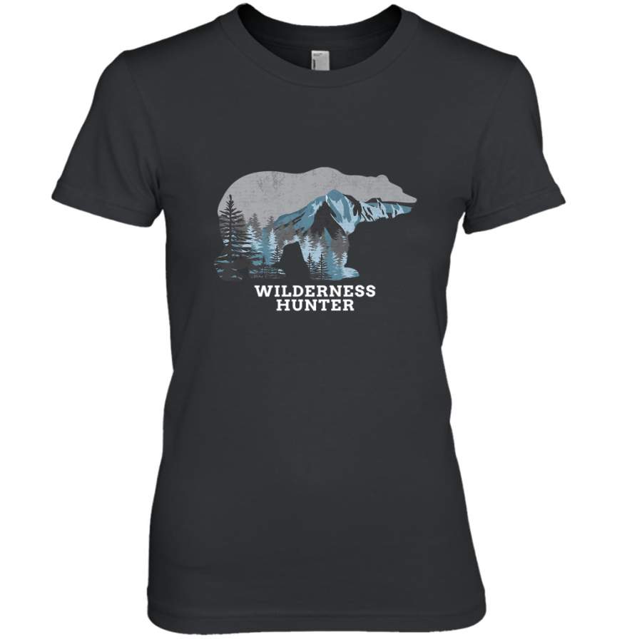 Bear Wilderness Hunter Outdoors Hunting Premium shirt Premium Women’s T-Shirt