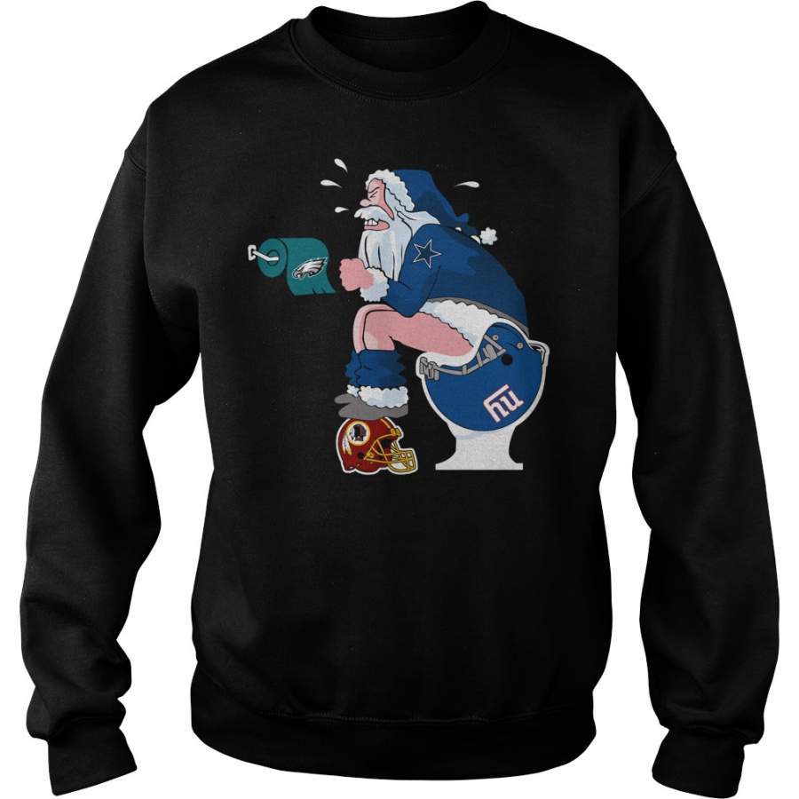 Dallas cowboys santa Claus toilet Sweatshirt