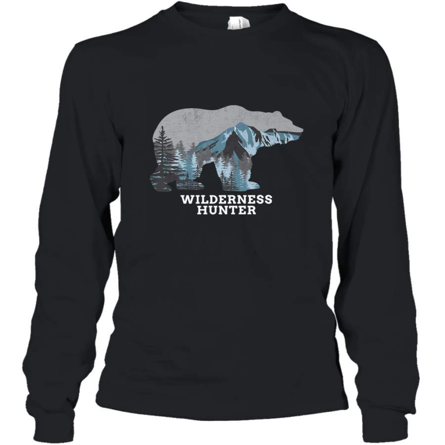 Bear Wilderness Hunter Outdoors Hunting Premium shirt Long Sleeve T-Shirt