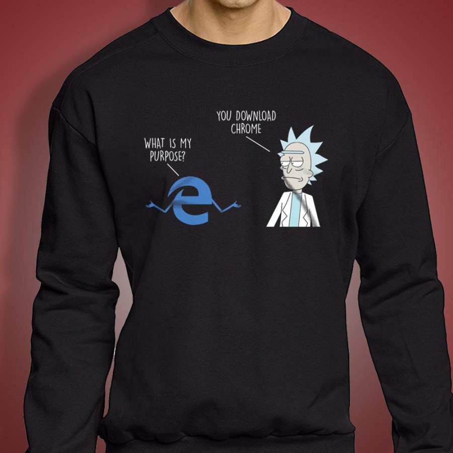 Rick And Morty What Is My Purpose Men’S Sweatshirt