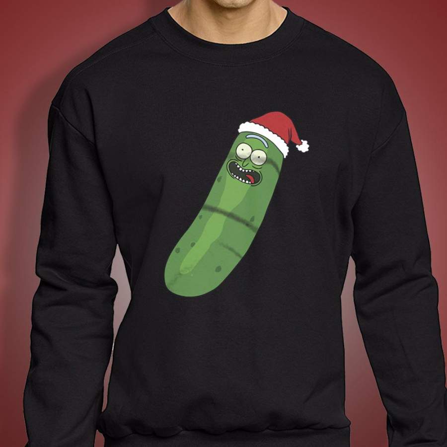 Rick And Morty Christmas Hat Pickle Rick Men’S Sweatshirt