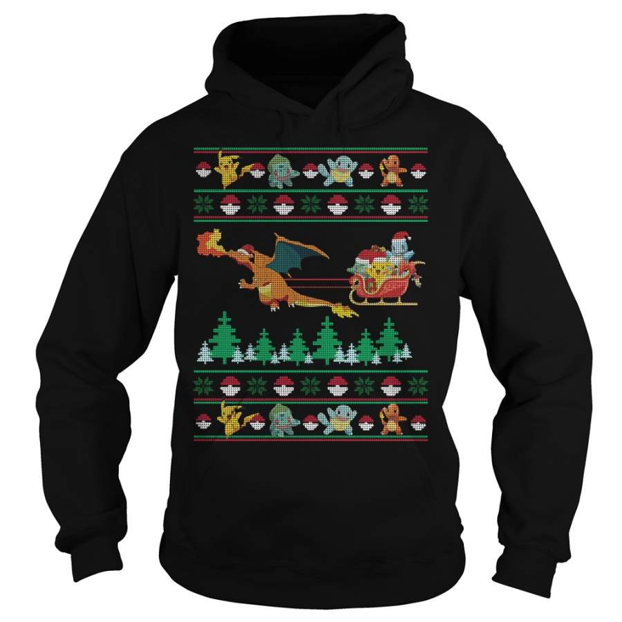 Christmas Santa Charizard Sleigh Pokemon – Hoodie