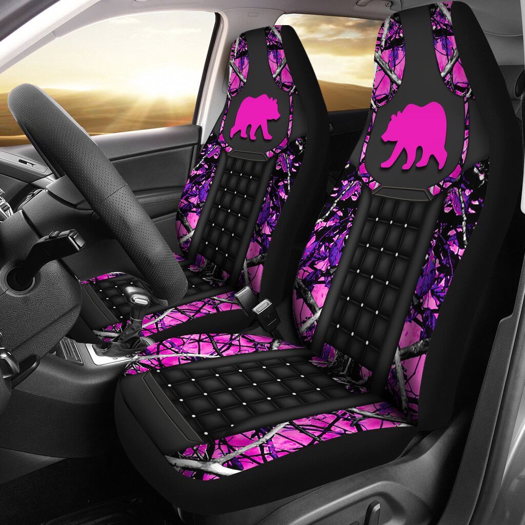 43CNVANML – Bear Hunting Pink Camo Car Seat Covers