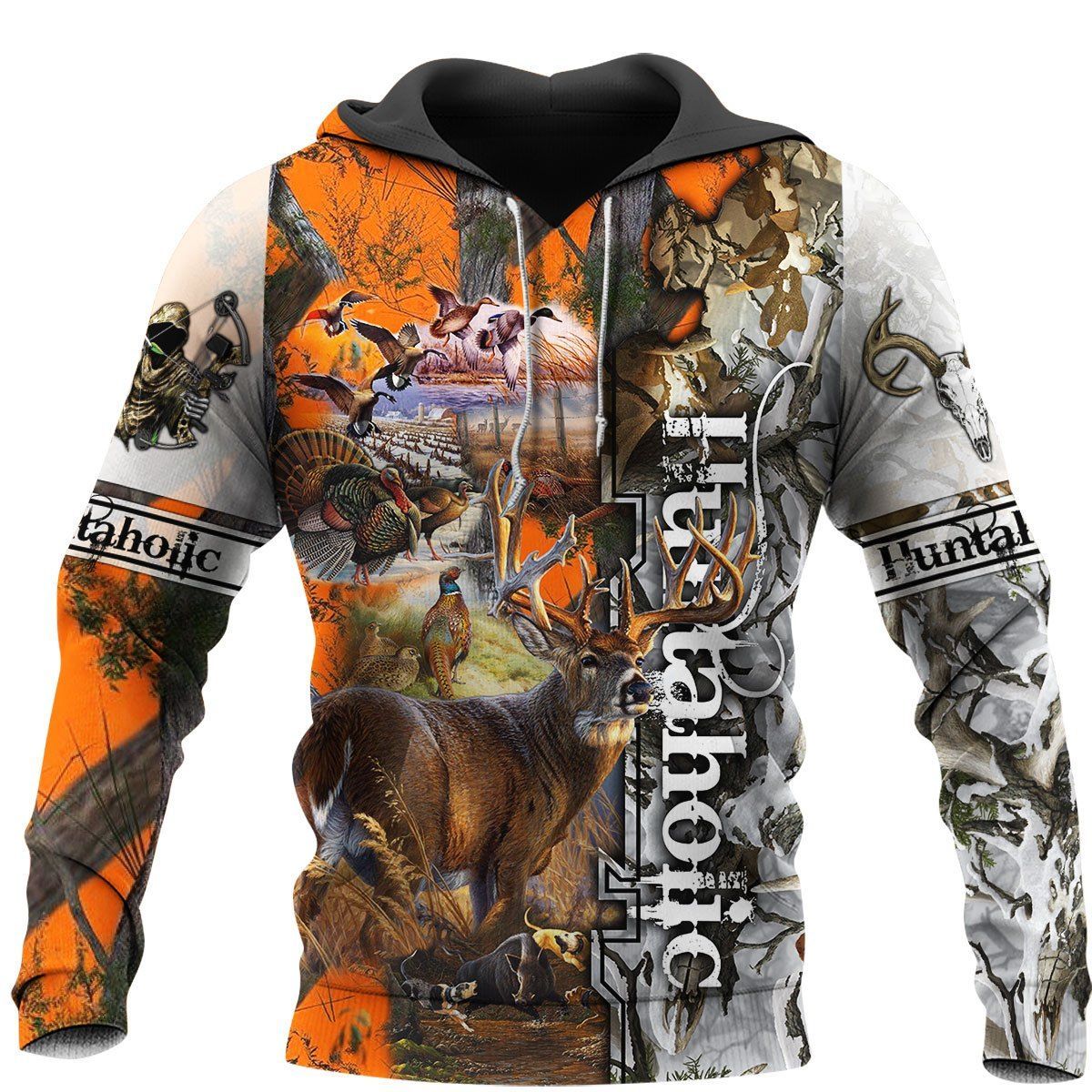 268THHHT-Huntaholic Hunting Camo 3D All Over Printed Shirts