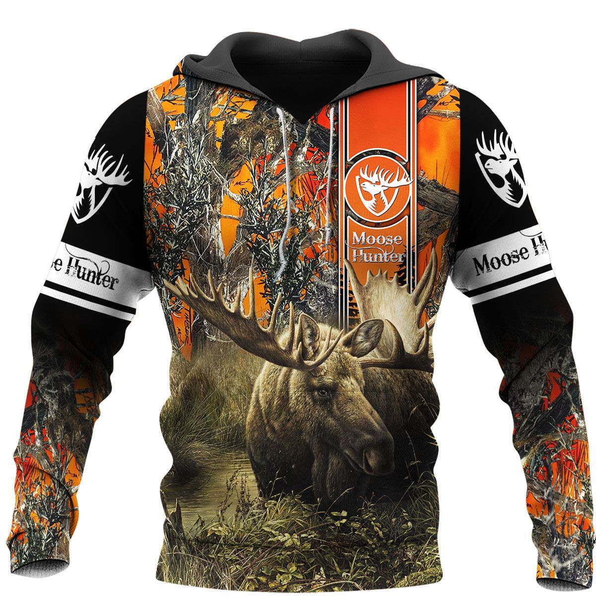 276THHHT-Moose Hunting Camo 3D All Over Printed Shirts