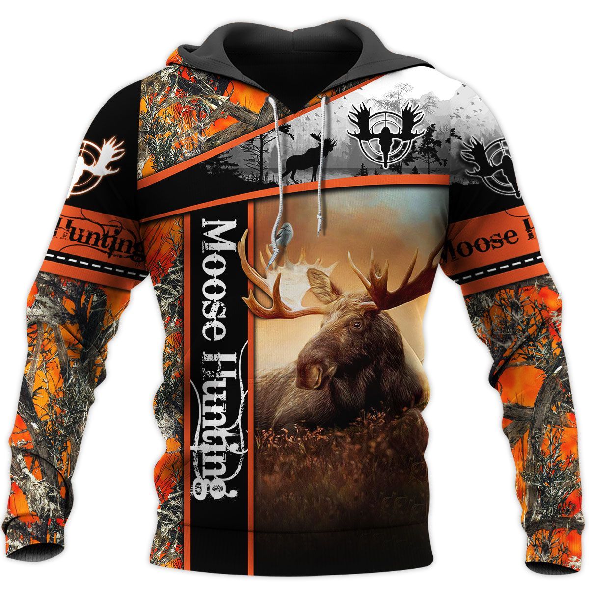 327THHHT-Beautiful Hunting Moose Camo 3D All Over Printed Shirts