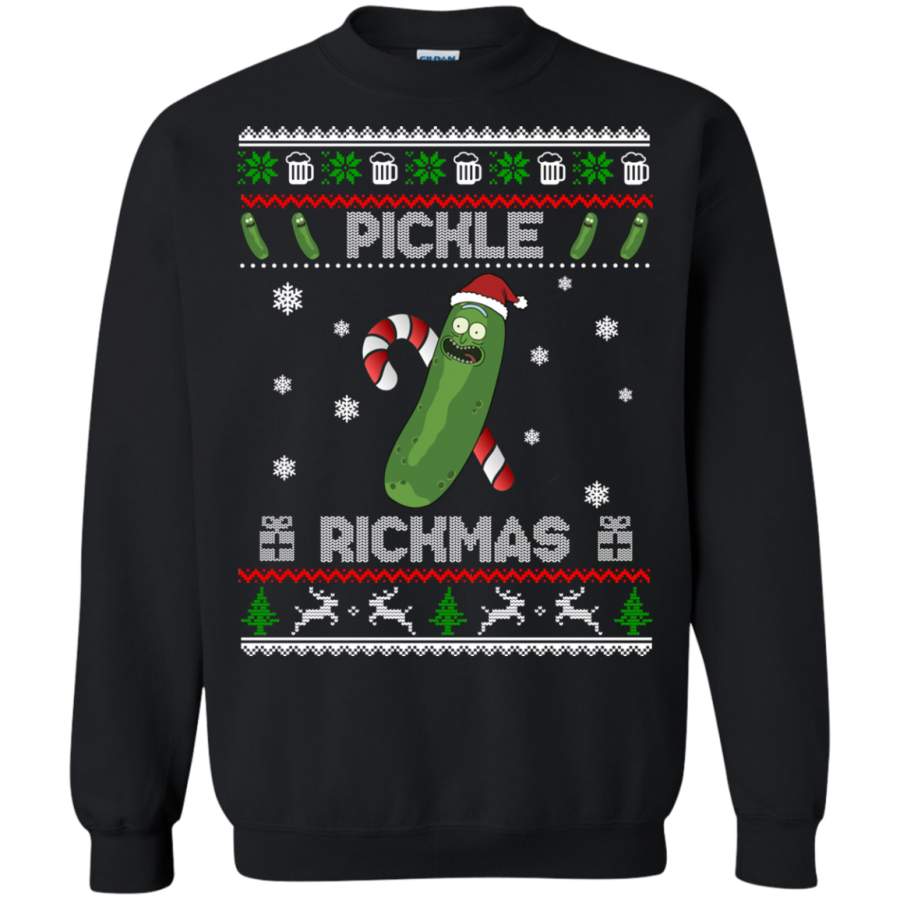 AGR Top Rick And Morty Pickle Rickmas Ugly Christmas Long Sleeve