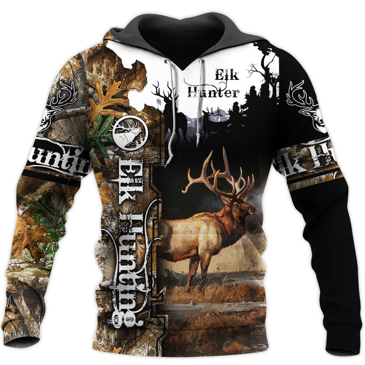 180THHHT-ELK HUNTING 3D ALL OVER PRINT