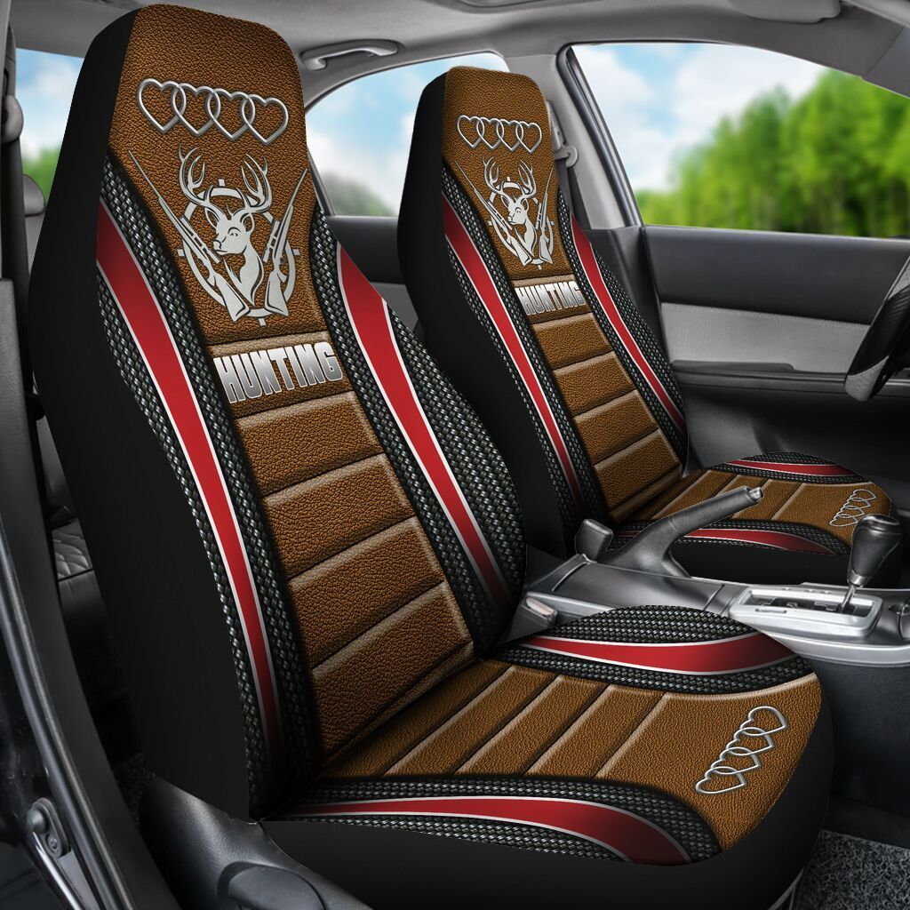 81THHHT-DEER HUNTING HEART CAR SEAT COVERS