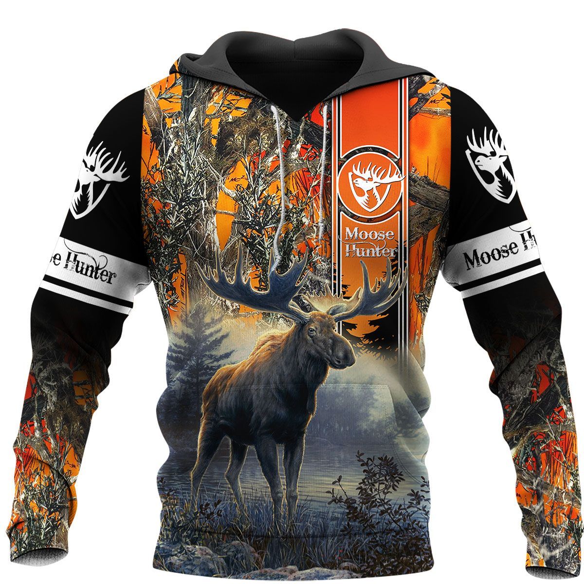 277THHHT-Moose Hunting Camo 3D All Over Printed Shirts