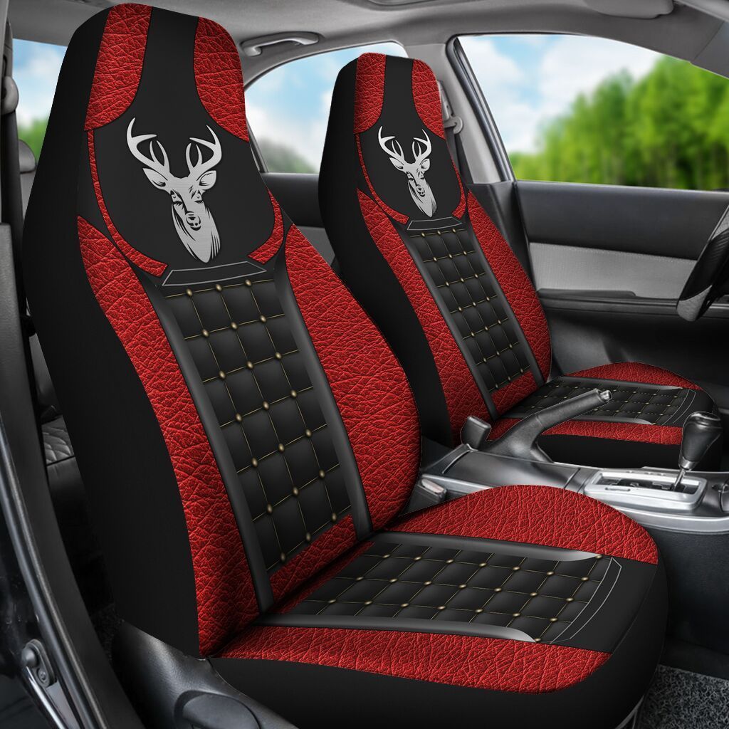 80THHHT-DEER HUNTING LEATHER HORIZONTAL CAR SEAT COVERS