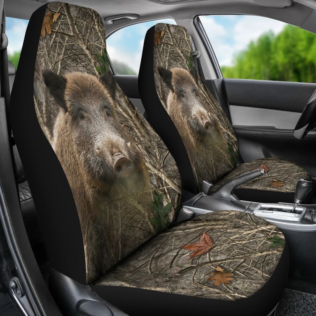 225THHHT-WILD BOAR HUNTING CAMO CAR SEAT COVERS